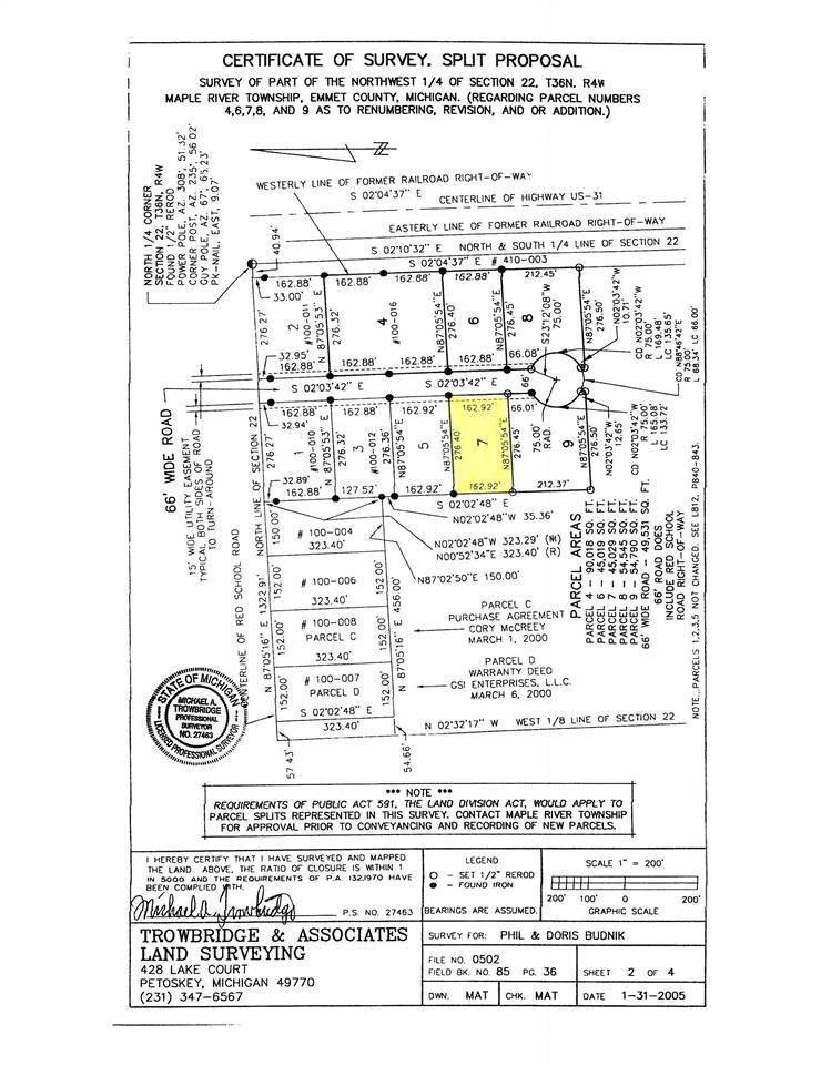 Land for Sale at Lot 7 Jackie Lane Brutus, Michigan 49716 United States